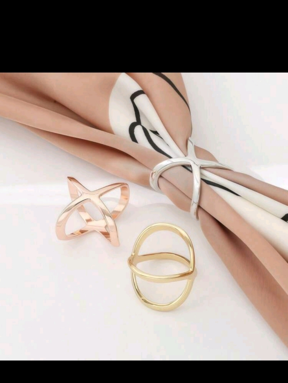 🆕️✨️ SCARF RING TIE ACCESSORY - SET OF 3✨️ - Picture 2 of 9